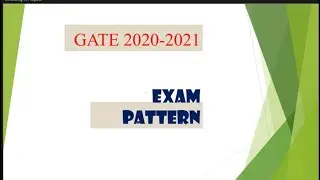 GATE 2021  Exam Pattern