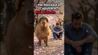 He Mocked a Capybara&hellip; BIG Mistake 🍉🦫#prankfails#karma#ai#japan #capybara#shorts#funny#instantkarma
