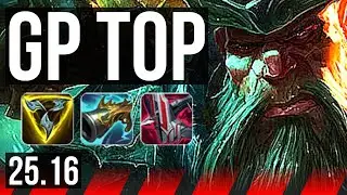 GANGPLANK vs GNAR (TOP) | 10/0/4, Legendary | KR Master | 25.16