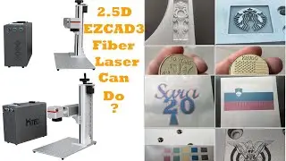 2.5D EZCAD3 JPT Fiber laser engraver 3d relief deep metal engraving, jewelry cutting, color marking