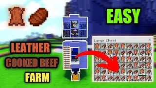 Cow farm/unlimited cooked beef/Leather Minecraft 1.19+(use in hardcore)(or creative)
