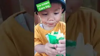 kids eat ice cream big corn #icecream #big #kids #boy #sweet #yummy #vlog #shortvideo #viralvideo