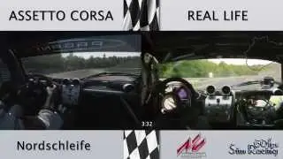 Assetto Corsa 1.1 vs Real Life - Pagani Zonda R @ Nordschleife (laser-scanned)