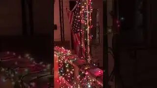 My hubby put up lights for my homecoming ❤️ #joybomb  #crochet #christmas #lights