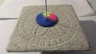 Acrylic Paint Pouring on Textured Tile - Custom Coaster Design!