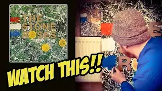 Recreating The Stone Roses debut album artwork onto a large canvas.