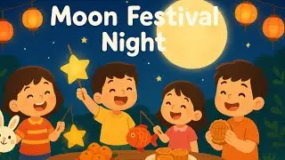 Moon Festival Night | English Song for Kids About Mid-Autumn Festival, Lanterns & Mooncakes