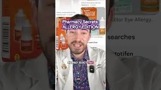 PHARMACY SECRETS Pharma Companies don&rsquo;t want you to know about: Allergy Eye Drops #seasonalallergies