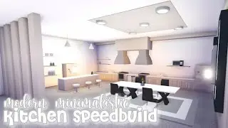 modern minimalistic futuristic house kitchen speed build! | roblox adopt me