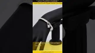 Gold Plated Lock Charm Forever Love Bangle Bracelet (gold, Silver