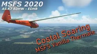 MSFS - AS K7 - Coastal Soaring Vanilla Thermals - EDHW Wahlstedt to EDHB Grube (full flight)