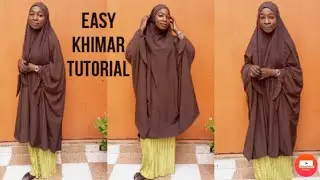 How to cut and sew Jilbab | Khimar tutorial | Jilbab tutorial | How to make khimar | French khimar