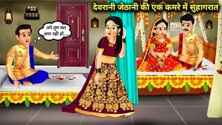 देवरानी जेठानी की एक कमरे में सुहागरात || Devrani Jethani Ki Ek Kamre Mein Suhagrat || Story Bahu...