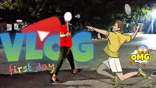 My first vlog #badminton #firstvlog #gym #night #vlog #hostellife #new #happy #reddit #vnvideoeditor