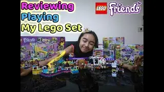 Yuna Review & Playing her Lego Set | LEGO Friends Andrea's Pool Party | Emma's Art&rsquo;s cafe | pretend