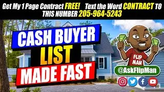 Build Cash Buyers List Fast for Wholesaling Houses #shorts