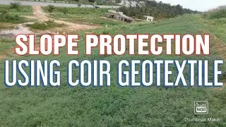 Slope protection using coir geotextile