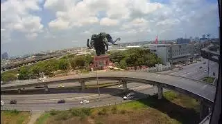 BTS Skytrain ( Samrong - Phraek Sa ) Samutprakan Thailand MAR 2022