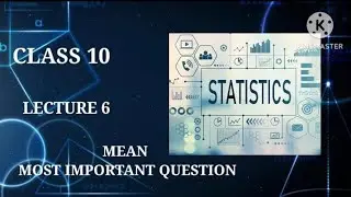 Lecture 6 ||Statistics||Ex.14.1 Question 8 ||elevate 🧠