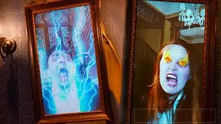Surprising Haunted Portraits COME ALIVE with Lightning and Smoke at Halloween Show