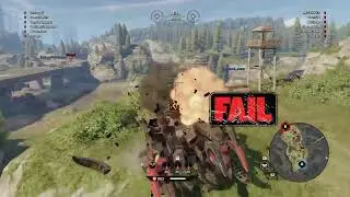crossout triple executioner on small tracks fast