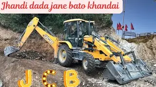 Jhandi dada Jane bato khandai xa 😮JCB le ☺️☺️ @Krbvlog11 