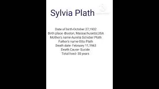 American Poet Sylvia Plath
