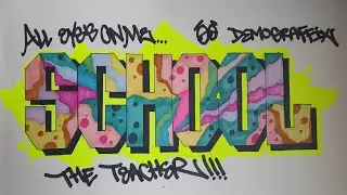 How to Draw Graffiti Lettering Easy! (Blockbuster Font)