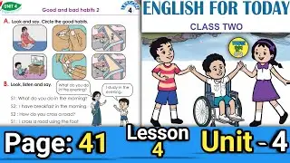 Class 2 English Page 41 Unit 4 Lesson 4 New Book 2024 SohojSchool02