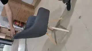 wooden rotating dining chair