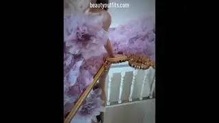 Applique purple wedding gown stunning lavender prom dress #bride #PromDress #prom