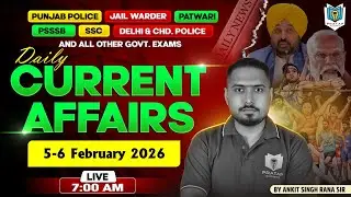 6 February Current Affairs | Today Current Affairs | Current Affairs in Punjabi Ankit Singh Rana