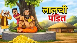 लालची पंडित | Lalchi pandit | kahani cartoon | hindi moral story |