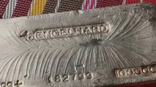 Vintage Engelhard 100 oz Silver Bar - &lsquo;Bull&rsquo; Hallmark