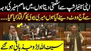 Saifullah Abro Resigns from Senate | Says He Voted Because of Gen Asim Munir - Pakistan Neo News