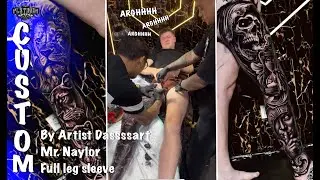 FIRST TATTOO AT 18 YEARS OLD MADE A FULL LEG TATTOO 😱‼️|| BY ARTIST DASSSSART