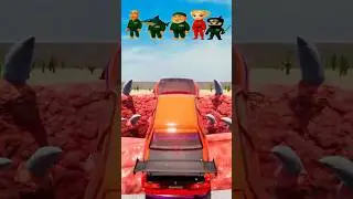 Italian brainot Car Jump Challenge #beamngdrive #automobile #brainrot