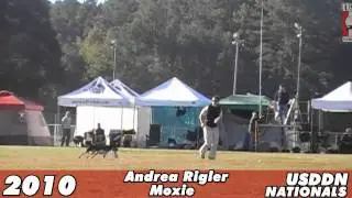 Andrea Rigler and Moxie 2010 USDDN NATIONALS - Frisbee Dogs