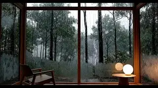 Relaxing Rain Sounds in a Forest Cabin | 3 Hours for Sleep & Relaxation