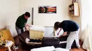 How to break up a couch - timelapse