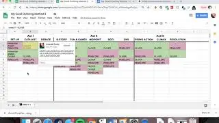 Minimalist Book Outlining Method in Excel (a.k.a. The 