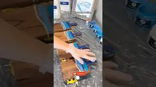 Esto pasa cuando mezclas madera y resina epoxica o porcelanato liquido #shorts #resin #porcelanato