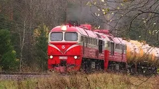 2М62к-0490 с грузовым поездом / 2M62K-0490 with a freight train