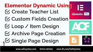 Elementor Dynamic Using - ACF - CPT - Custom Skin - Archive - Elementor এর পরিপূর্ণ প্যাকেজ একসাথে