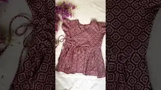 Tunic cotton top with side knot.. whatsapp 9655356050