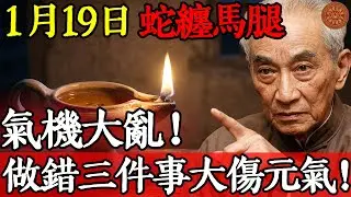 1月19日開始“蛇纏馬腿”，氣機大亂！做錯這三件事會大傷元氣#南懷瑾 #南師 #南懷瑾智慧 #南師智慧講堂 #2026年運勢 #1月19日 #臘月初二 #臘月 #年關 #改運 #轉運