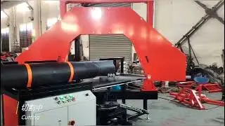 hdpe pipe fitting band saw operation