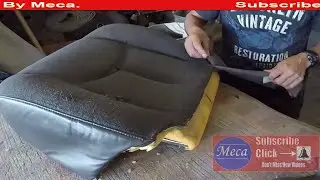 Repair Chevy truck bottom cushion Cover. upholstery tips.
