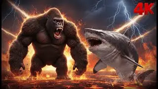 Giant Fish Attack! King Kong vs Sea Monster Tralalero Tralala 4K