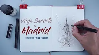 Viaje Secreto a Madrid, dibujo a papel y pluma | VLOG MADRID |encuadres|arte TOUR| TUTORIAL COMPLETO